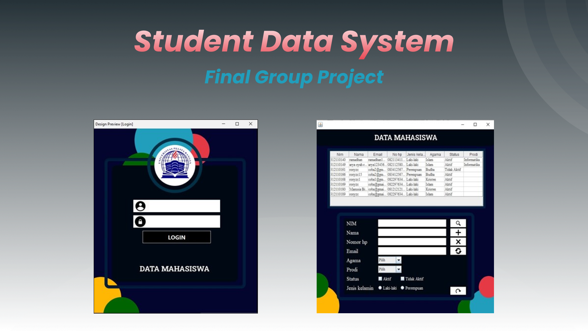 Project Student Data System